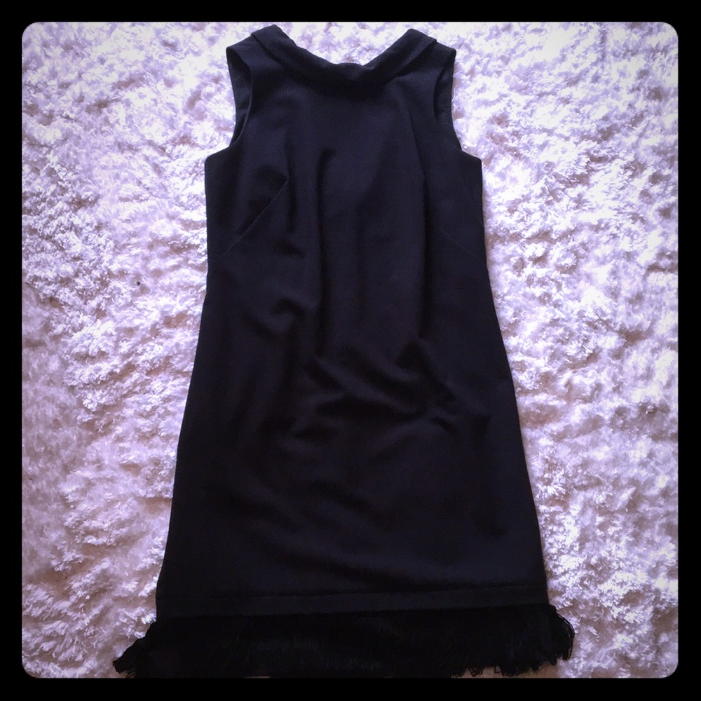 Ann Taylor open back tassel dress